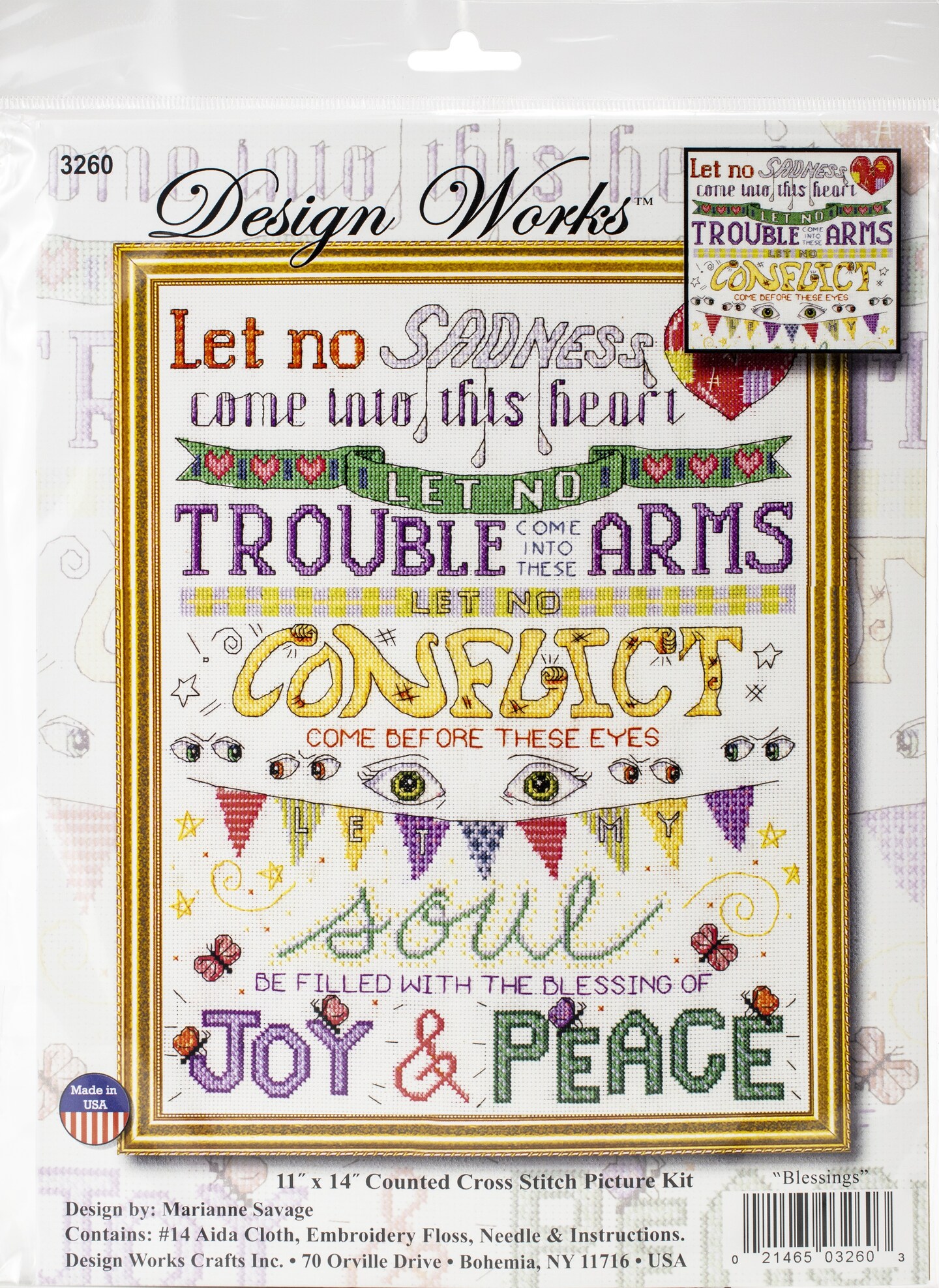 Design Works Counted Cross Stitch Kit 11"X14"Blessings (14 Count