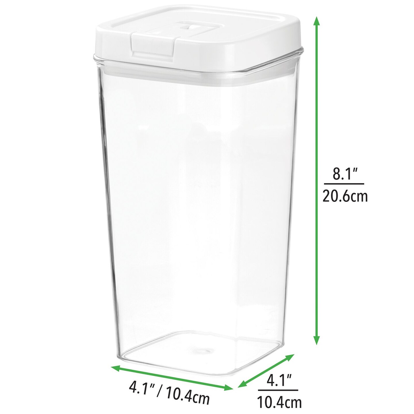 mDesign Airtight Food Storage Kitchen Container with Lid, 6 Pack