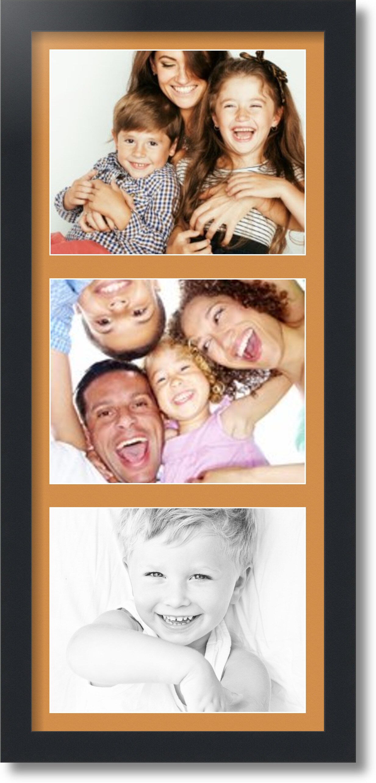 ArtToFrames Collage Photo Picture Frame with 3 - 8x10 inch Openings, Framed in Black with Over 62 Mat Color Options and Plexi Glass (CSM-3926-2156)