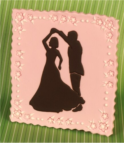 Dancing Couple Cake Stencil | C818 by Designer Stencils | Cake Decorating Tools |