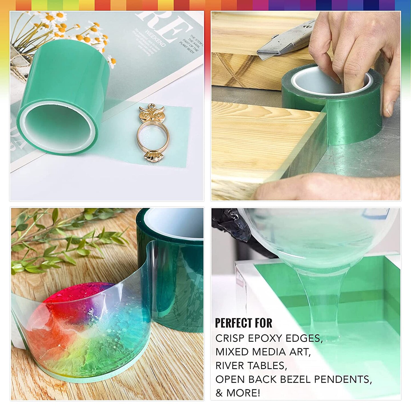 Pixiss Epoxy Resin Tape Mold Release Tuck Tape for Epoxy Resin - Extra Wide