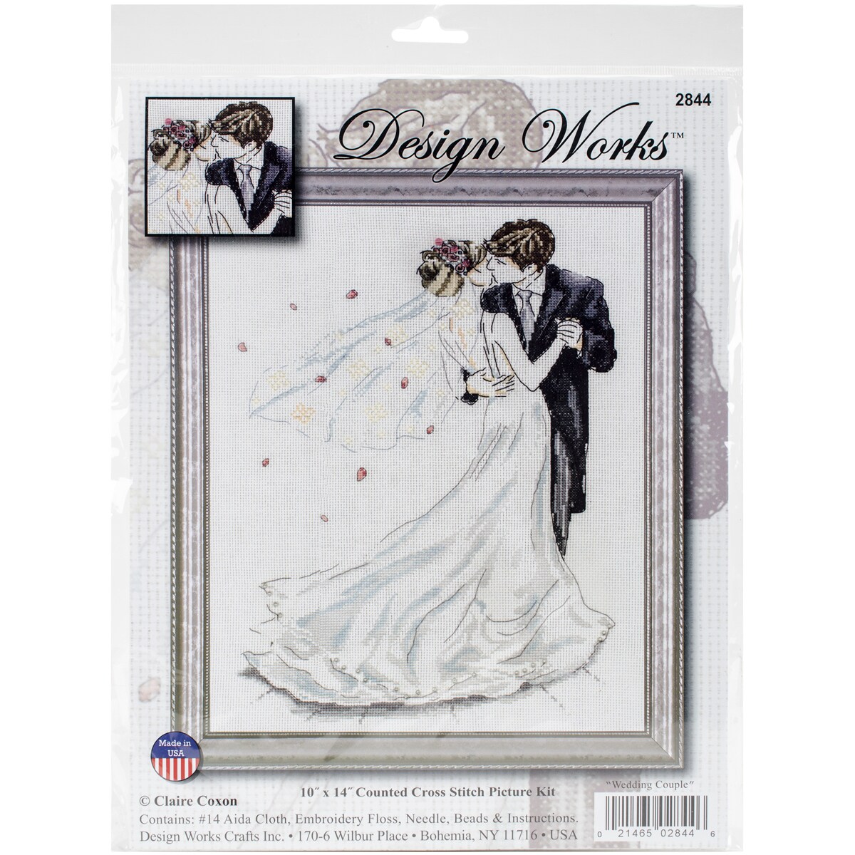 Design Works Counted Cross Stitch Kit 10&#x22;X14&#x22;-Wedding Couple (14 Count)