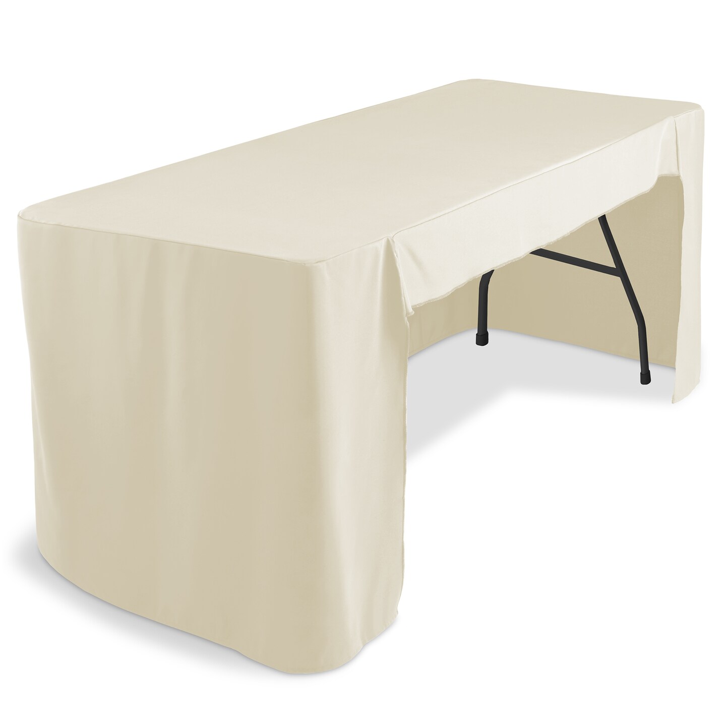 Lann&#x27;s Linens Premium 6&#x27; Trade Show Table Cover - Open Back Fitted Tablecloth