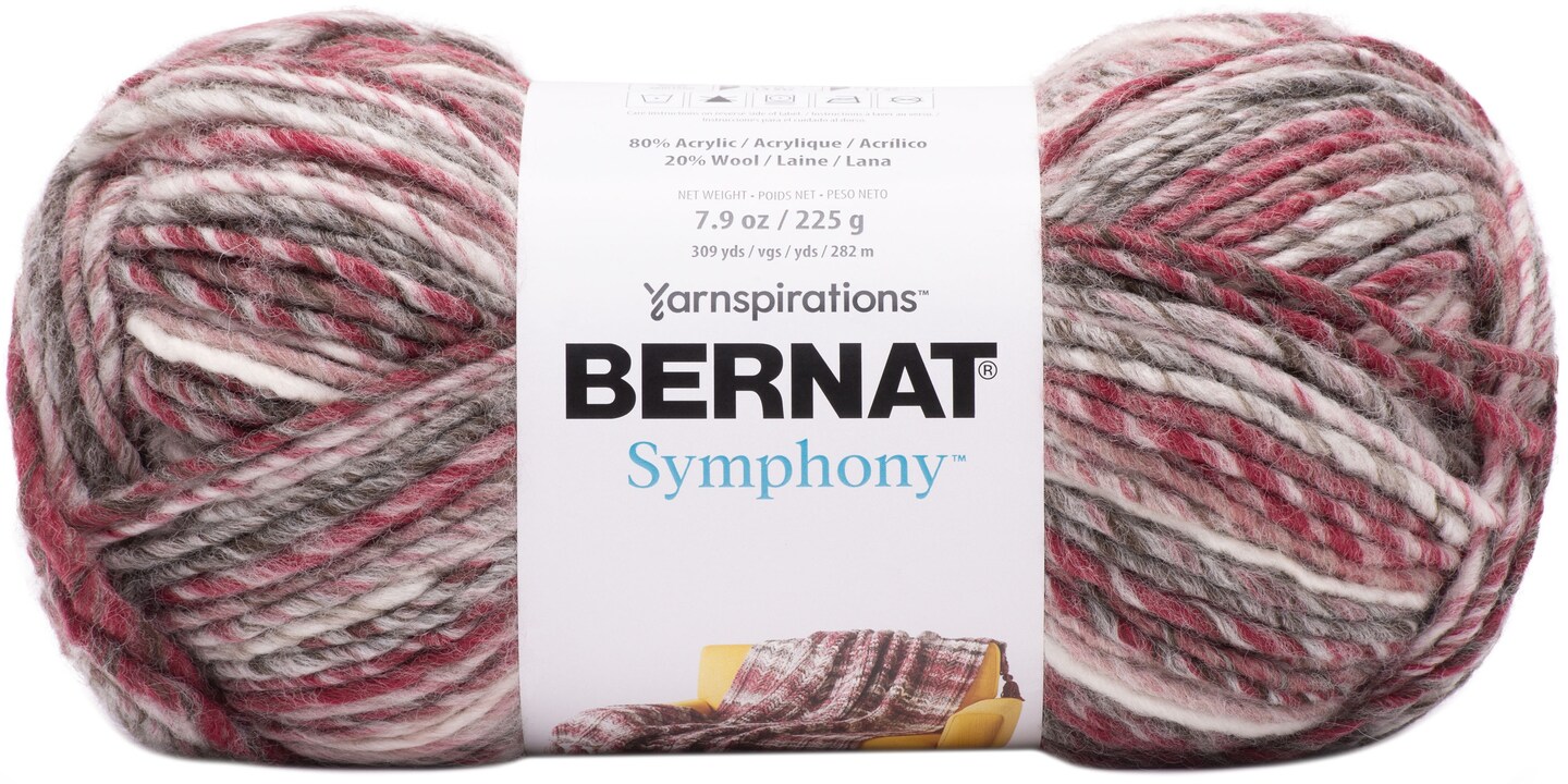 Bernat Symphony Yarn-Pomegranite Punch
