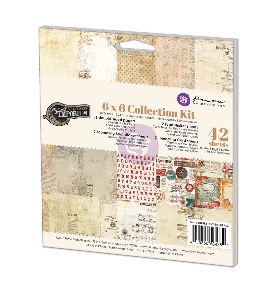Prima Marketing Inc 6x6 Collection Kit-Vintage Emporium 655350584382