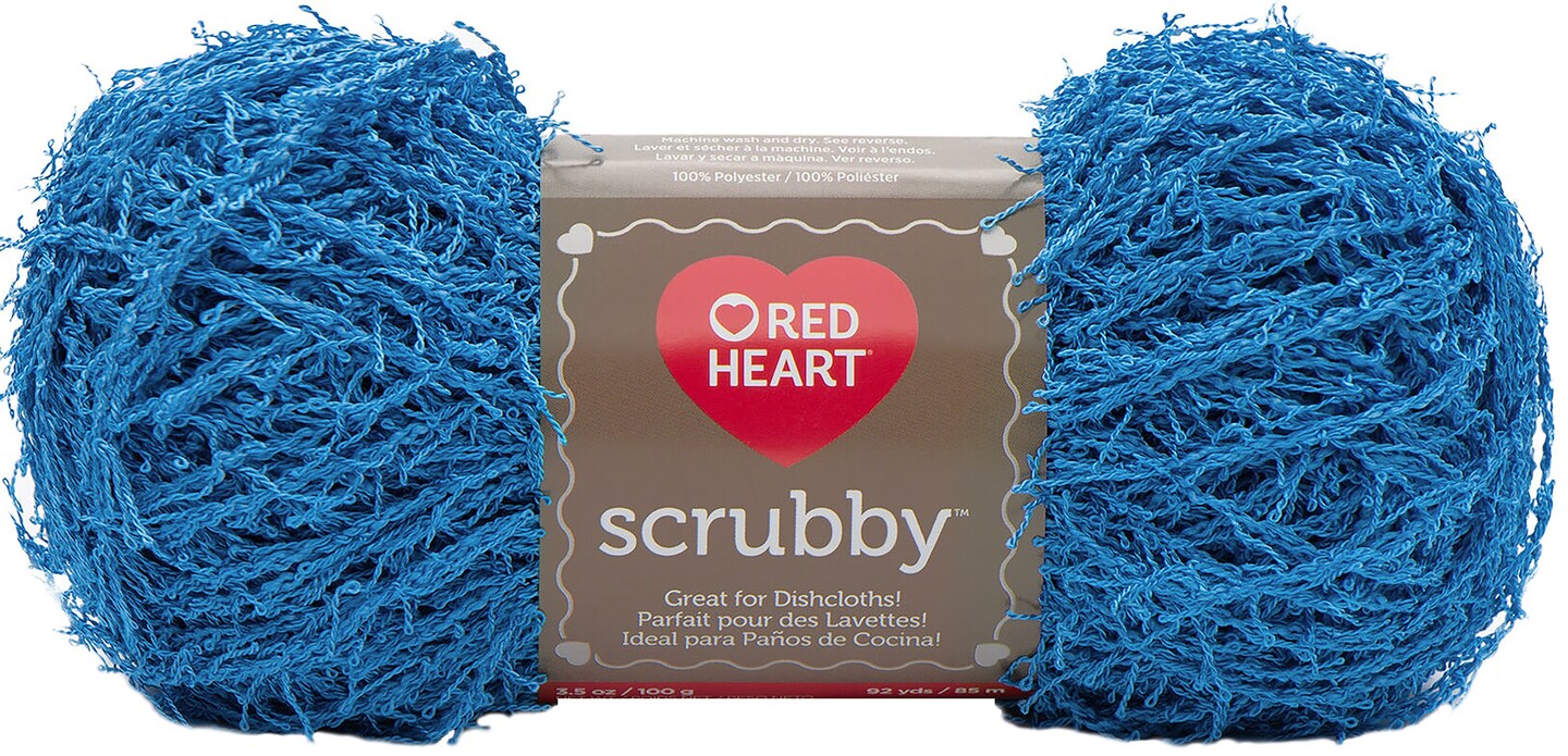 Red Heart Scrubby Yarn-Ocean