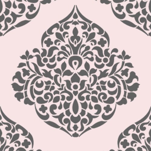 12-Inch Moroccan Damask Wall Stencil | 3737 by Designer Stencils | Pattern Stencils | Reusable Stencils for Painting | Safe & Reusable Template for Wall Decor | Try This Stencil Instead of a Wallpaper | Easy to Use & Clean Art Stencil Pattern