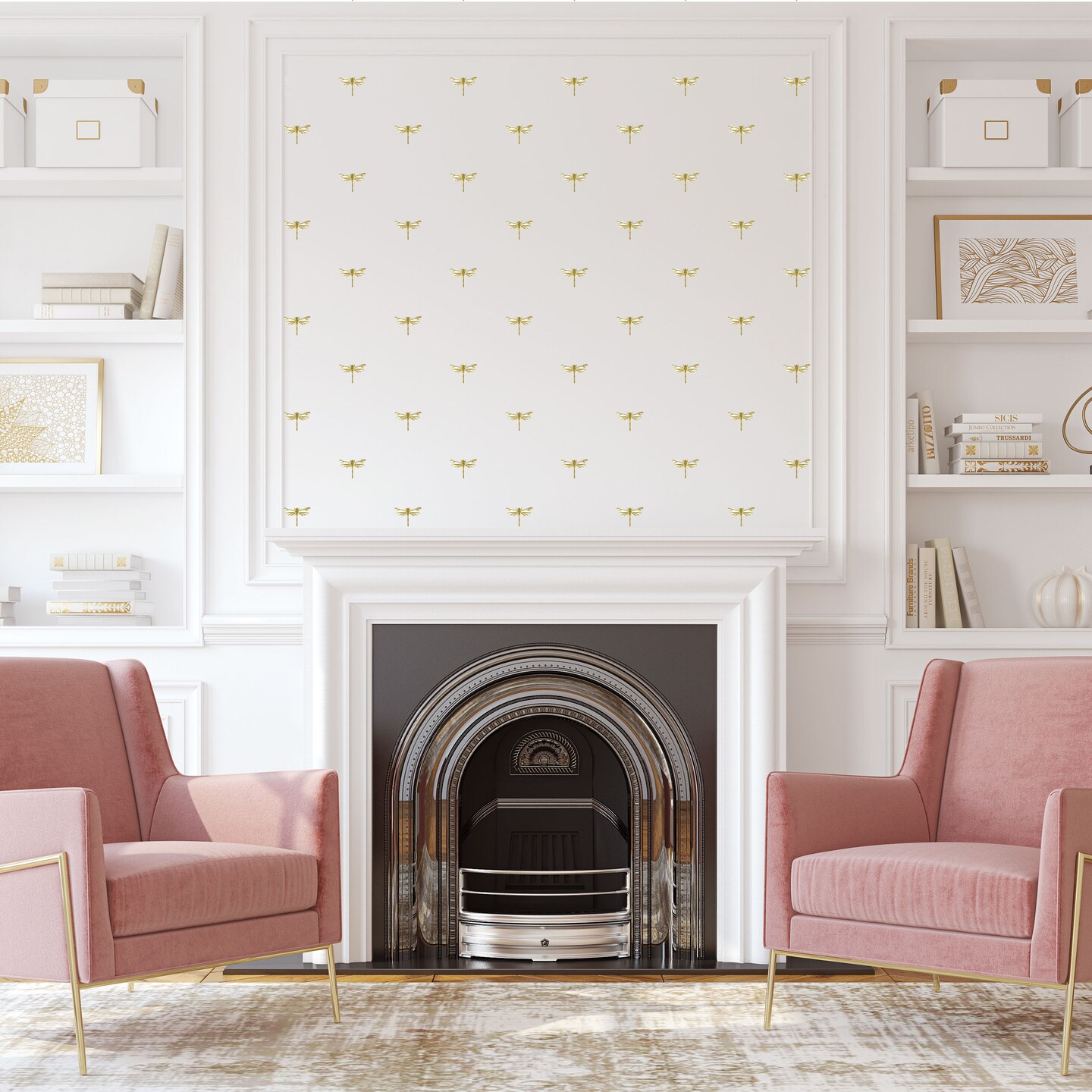 Dragonfly All Over Wall Stencil | 3315 by Designer Stencils | Pattern Stencils |