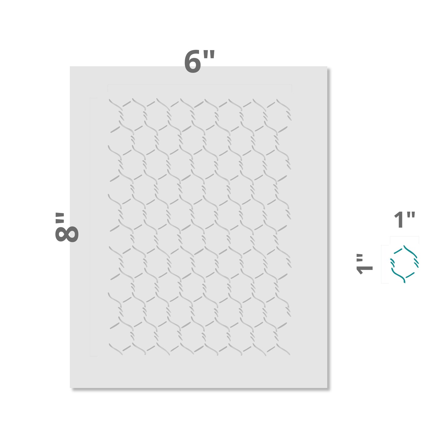 Small Chickenwire Wall Stencil | 2754 by Designer Stencils | Pattern Stencils | Reusable Stencils for Painting | Safe &#x26; Reusable Template for Wall Decor | Try This Stencil Instead of a Wallpaper | Easy to Use &#x26; Clean Art Stencil Pattern