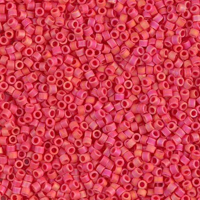 Miyuki Delica Bead 11/0 - DB0873 - Matte Opaque Vermillion Red AB