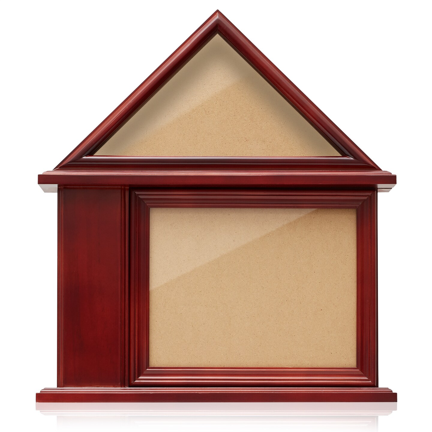 Reminded Flag Case and Certificate Display, Military Shadow Box Frame fits 3' x 5' Flag, Solid Wood Cherry Finish