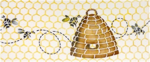 Honeycomb Cake Stencil Side | C773 by Designer Stencils | Cake Decorating Tools | Baking Stencils for Royal Icing, Airbrush, Dusting Powder | Reusable Plastic Food Grade Stencil for Cakes | Easy to Use &#x26; Clean Cake Stencil