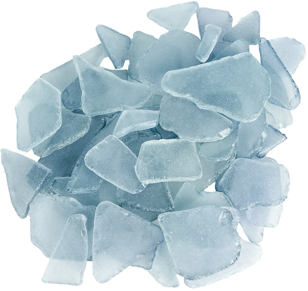 Sea Glass 11 Ounces Light Blue Sea Glass - Bulk Seaglass Pieces for Beach Decor &#x26; Crafts