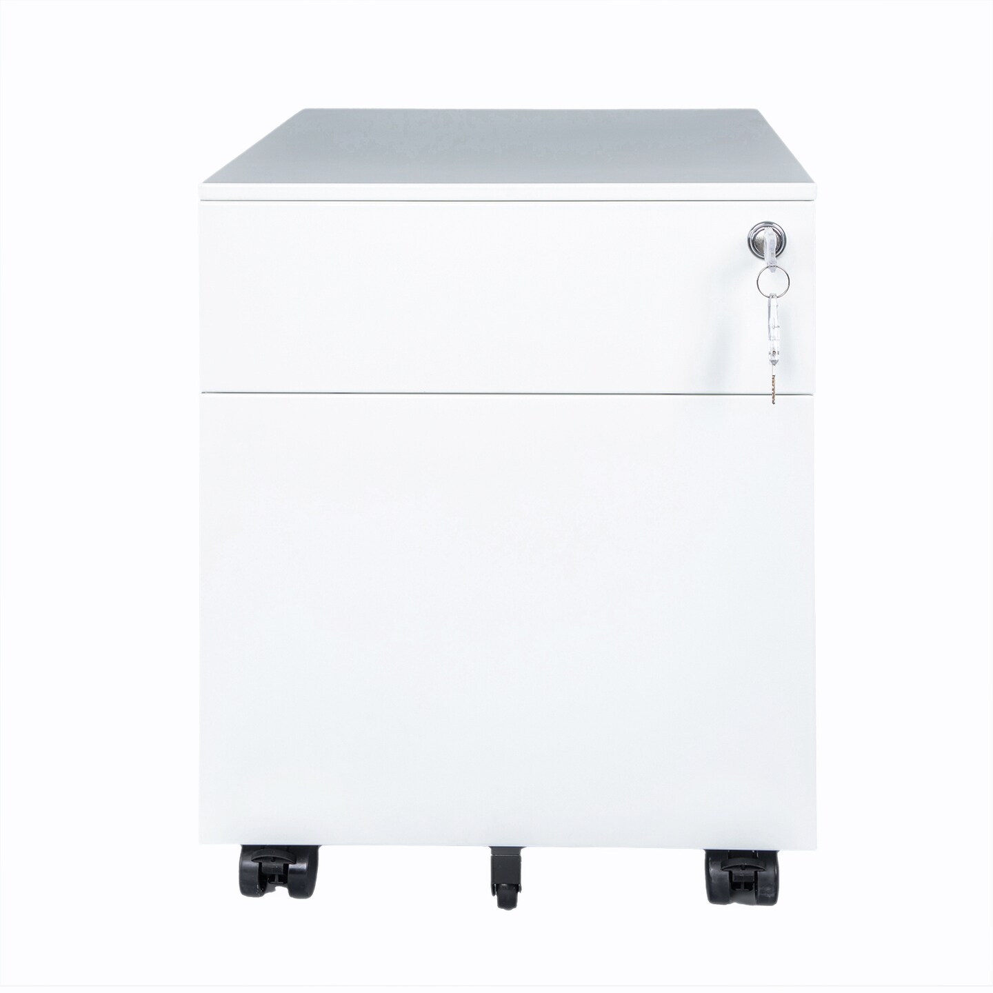 2 Drawer Mobile File Cabinet with Lock Metal Filing Cabinet for Legal File and Documents