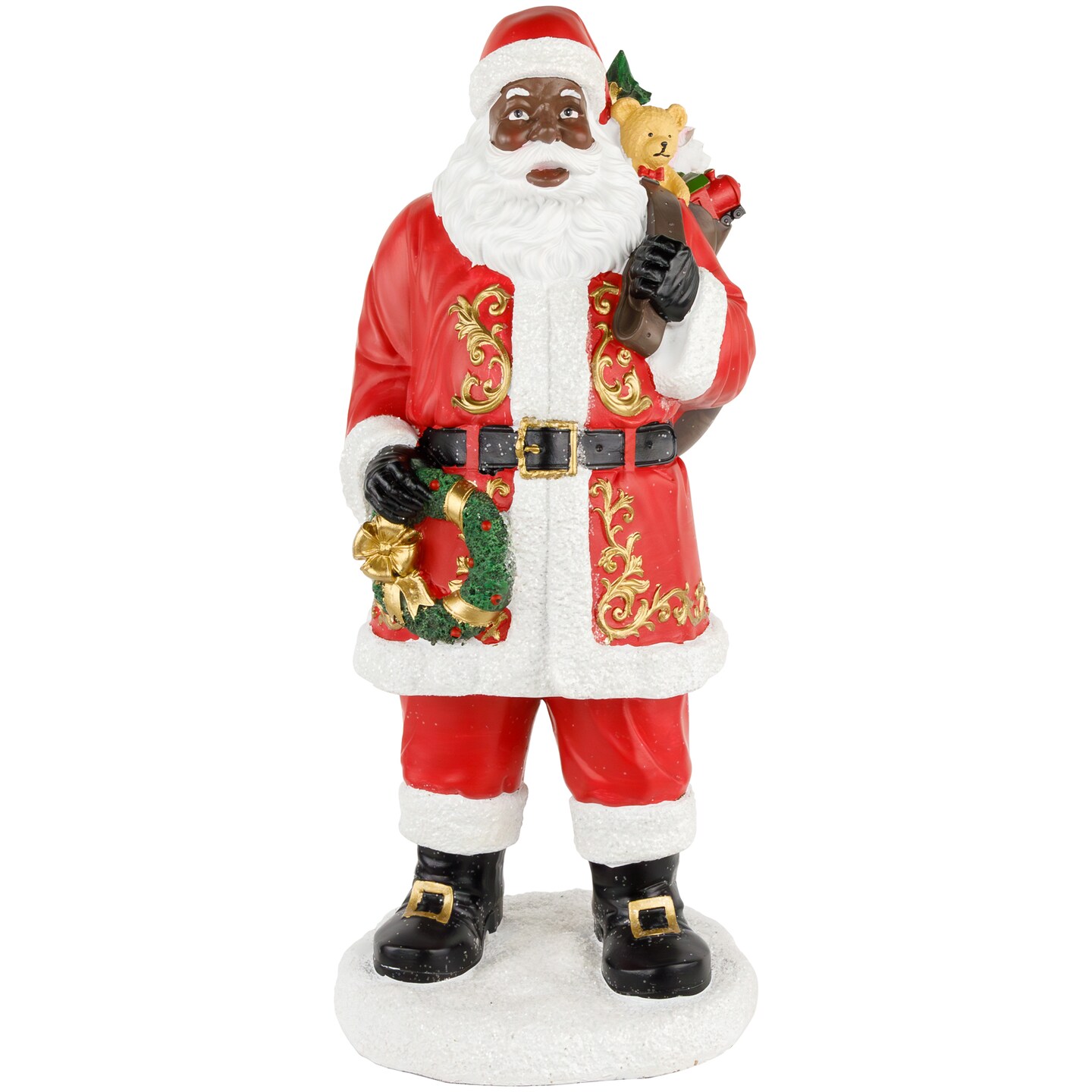 Northlight African American Santa Claus Christmas Figure - 14&#x22;