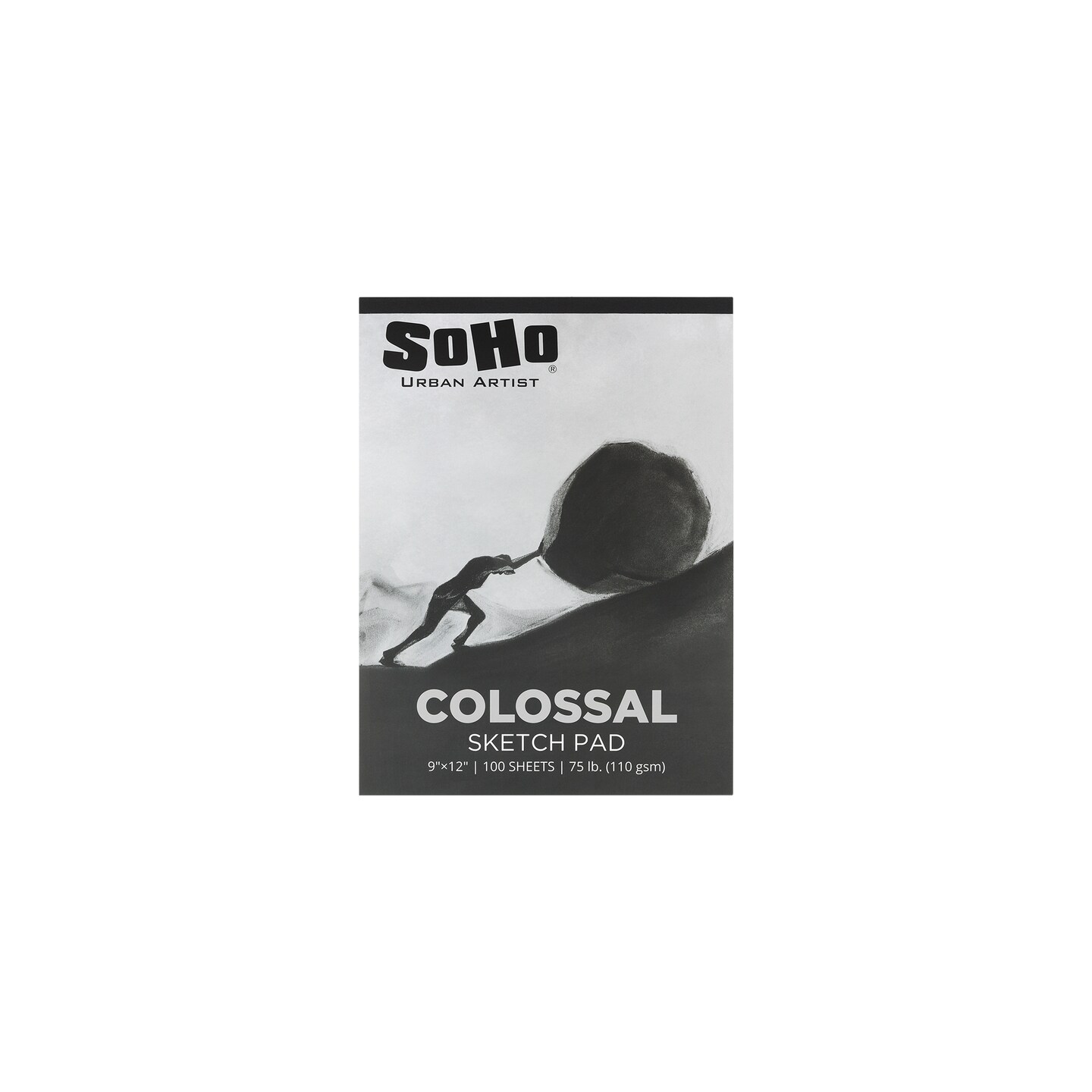 SoHo Urban Artist Colossal Sketch Pads - Tape Bound Sketchbook for Artists, Dry Media, Graphite, Students, &#x26; More! - Single (100 Sheets)
