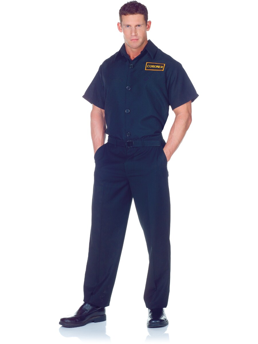 Men&#x27;s Blue Coroner Costume Shirt
