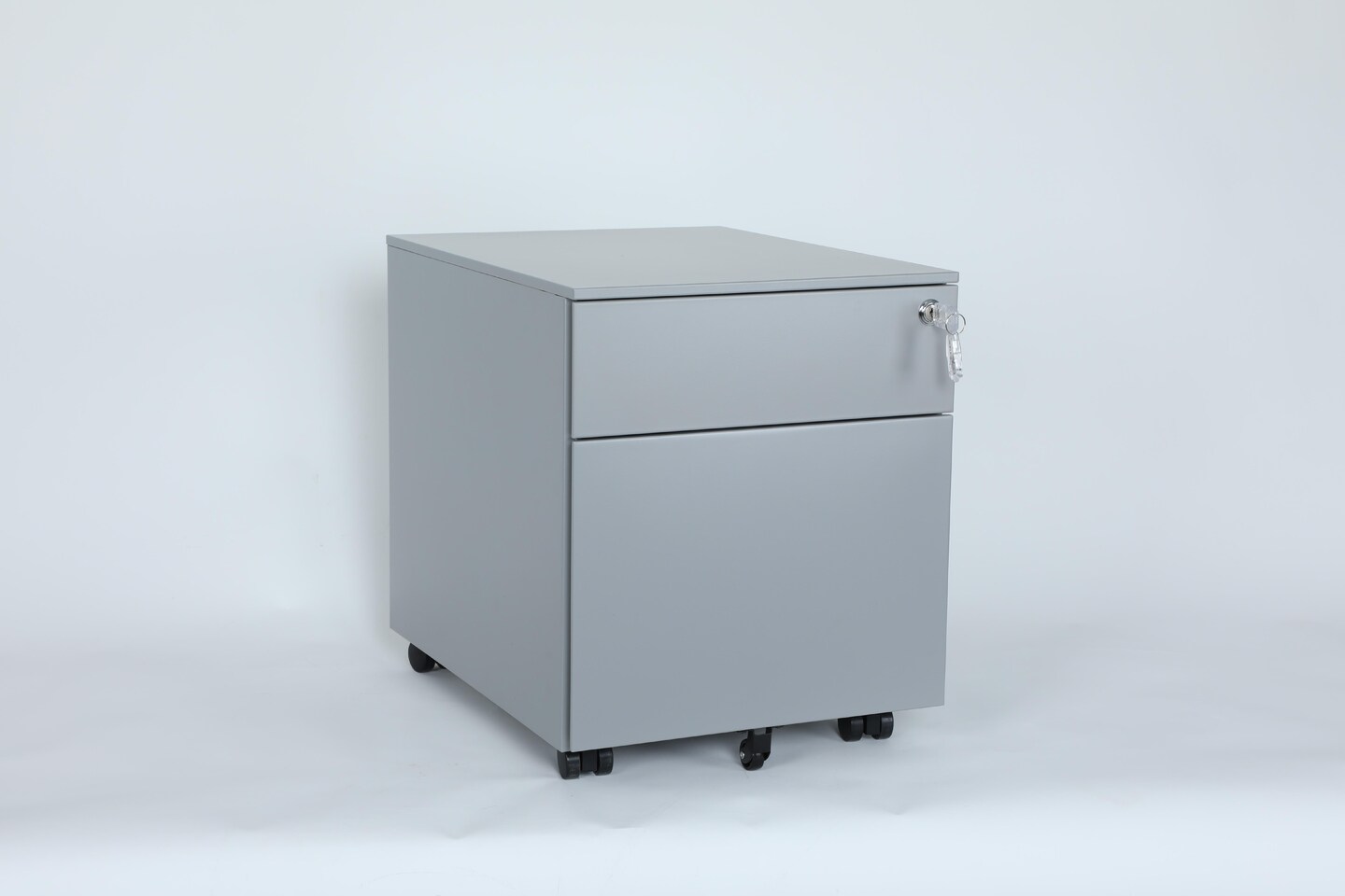 2 Drawer Mobile File Cabinet with Lock Metal Filing Cabinet for Legal File and Documents