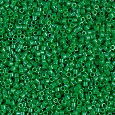 Miyuki Delica Bead 11/0, DB0655, Dyed Opaque Kelly Green, 5 grams