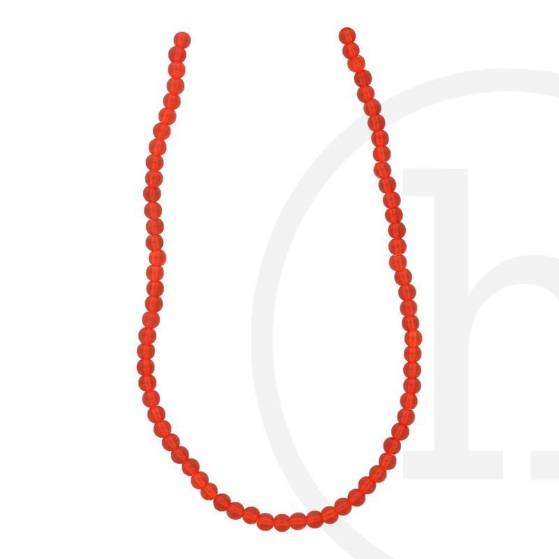 Glass Beads Round Red