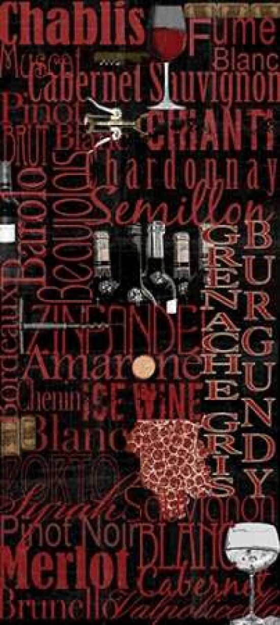 Red Wine - Black Poster Print by Lisa Wolk - Item # VARPDXLI1300