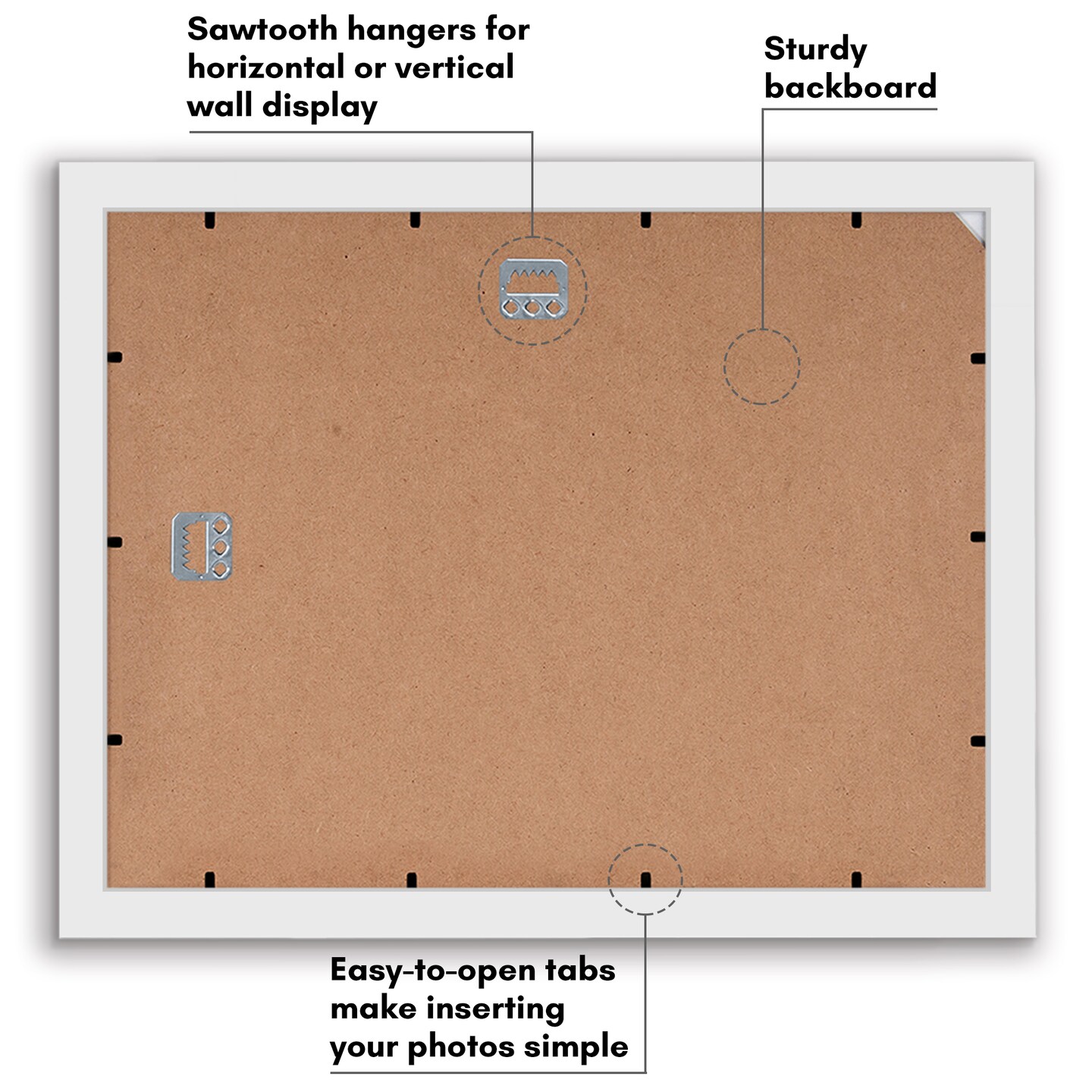 Americanflat 11x14 Collage Picture Frame - Displays Two 5x7 Photos at Once - Family Photo Collage Frame - Shatter Resistant Glass - Hanging Hardware for Horizontal or Vertical Display