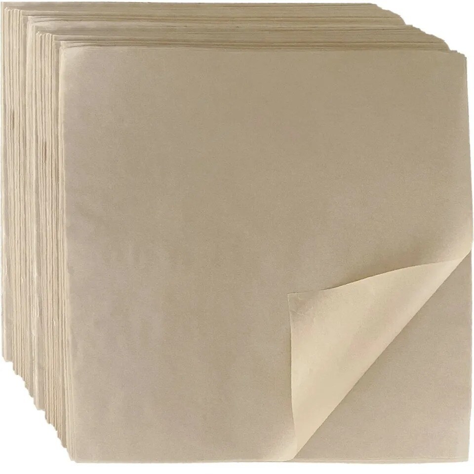 12 x 12 Inches Brown Paper Sheets Basket Liner