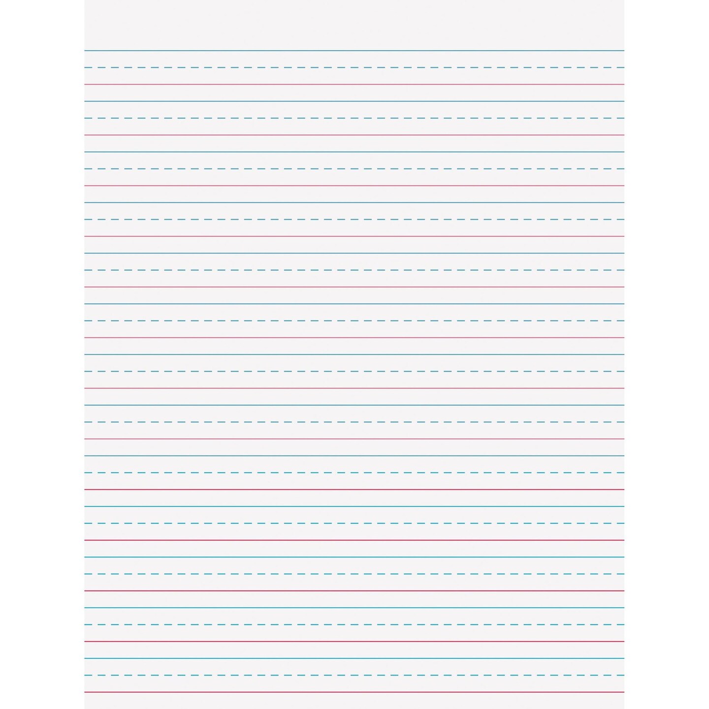 Multi-Program Handwriting Tablet, D&#x27;Nealian/Zaner-Bloser, 1/2&#x22; x 1/4&#x22; x 1/4&#x22; Ruled Short, 8&#x22; x 10-1/2&#x22;, 40 Sheets, Pack of 12