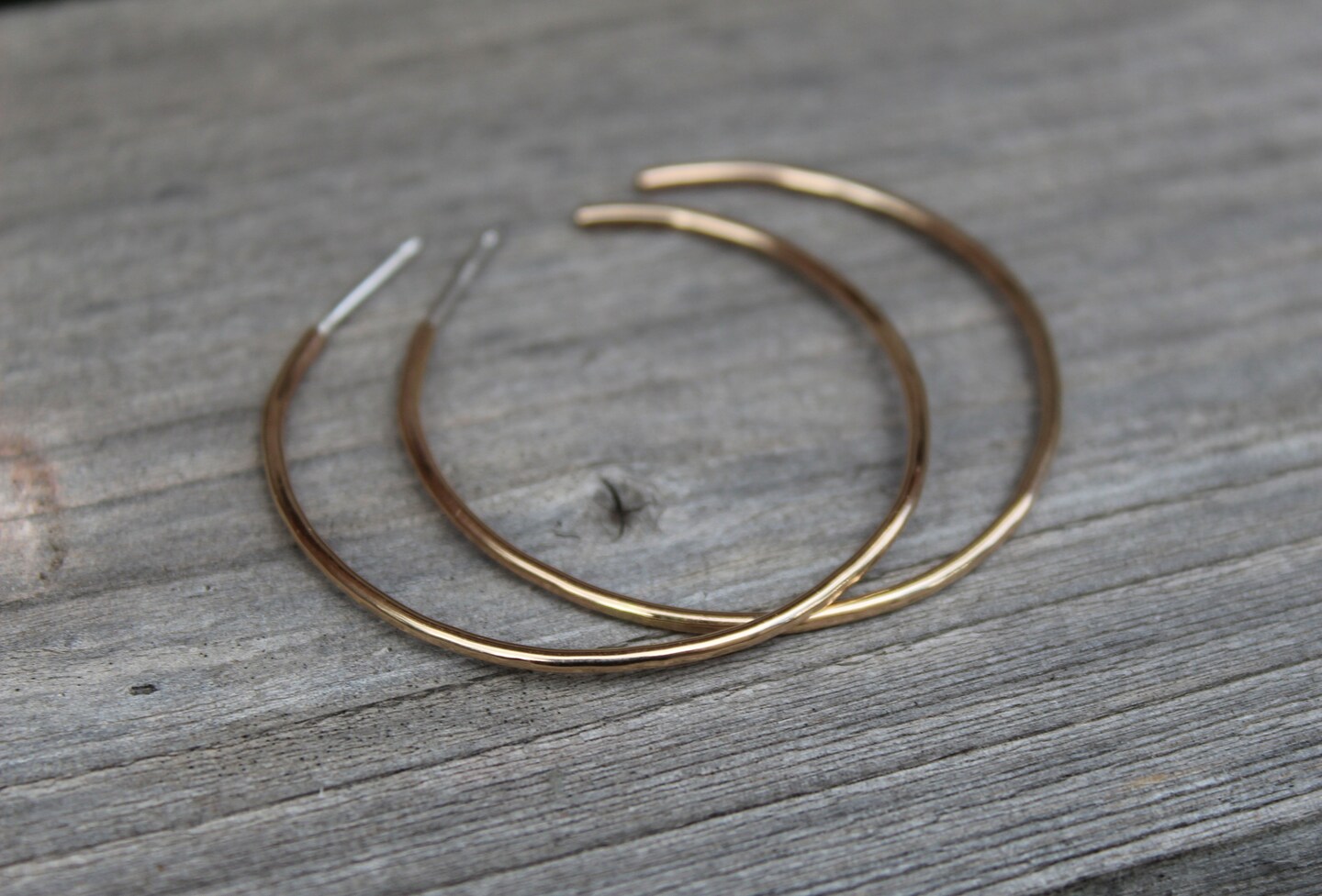 Hammered 14k Gold Filled Hoop Earrings factory