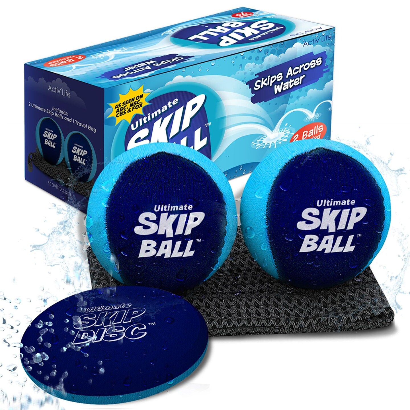 Easter Basket Stuffers for Boys [Water Skip Balls] Best Pool Toys for Kids Ages 8-12 Lake Toys Beach Gear Stuff Teen 7 9 10 11 Year Old Gift Ideas Games Family Men Son Him Outside Fun Birthday Present