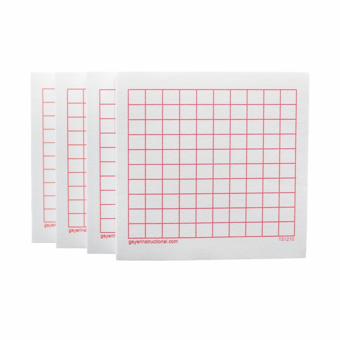 Graphing 3M Post-it&#xAE; Notes,10 x 10 Grid, 4 Pads