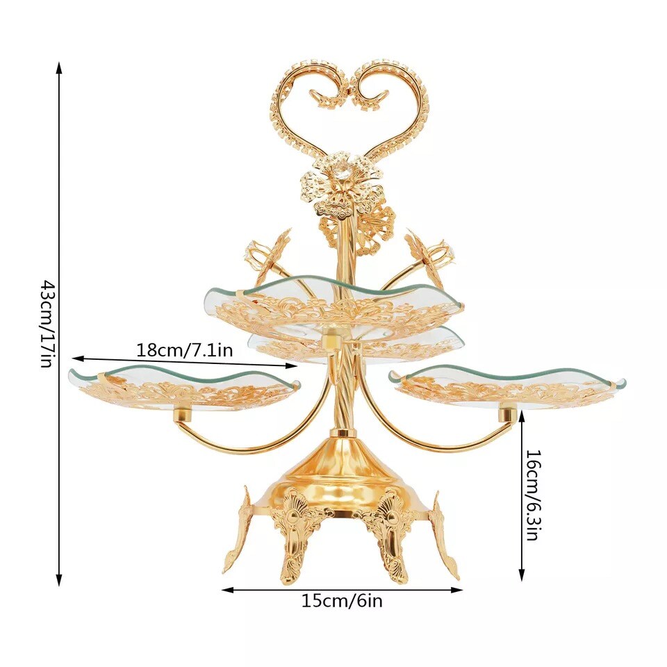 Gold Tiered Cake Stand Dessert Tower