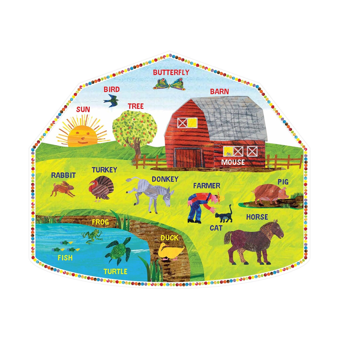 The World of Eric Carle&#x2122; Around the Farm 2-Sided Floor Puzzle