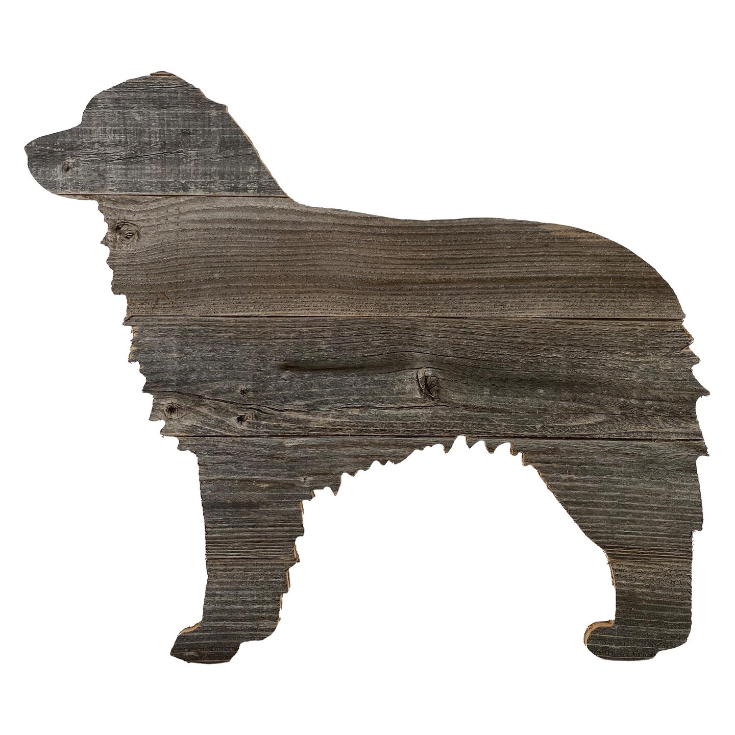 Rustic Farmhouse Dog Cutout Reclaimed Wood Silhouette
