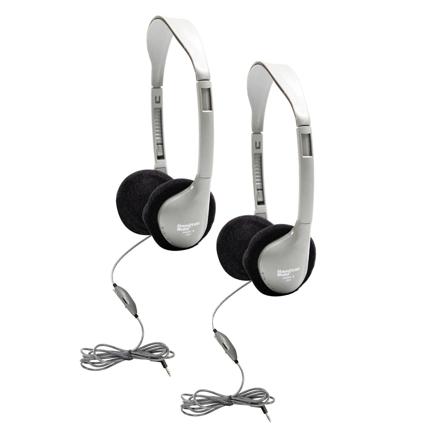 SchoolMate&#x2122; On-Ear Stereo Headphone with In-Line Volume Control, Pack of 2