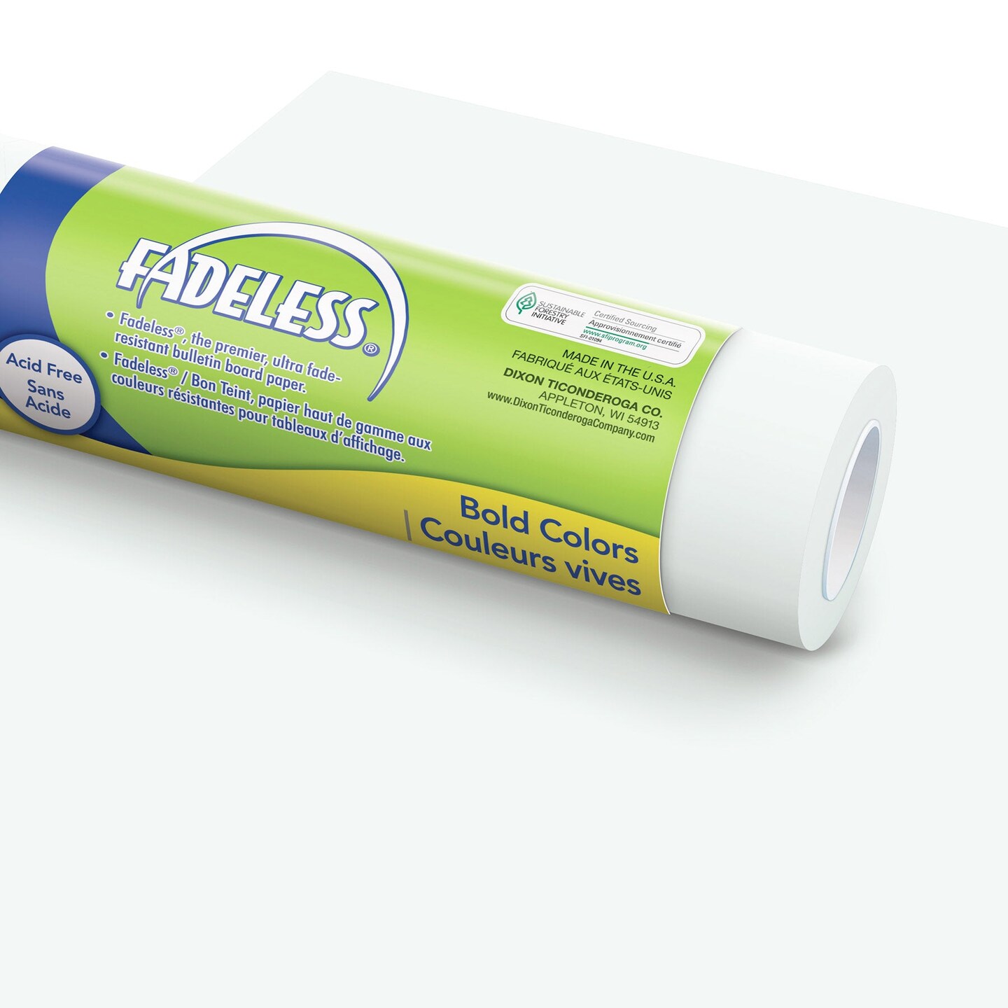 Bulletin Board Art Paper, White, 48&#x22; x 12&#x27;, 4 Rolls
