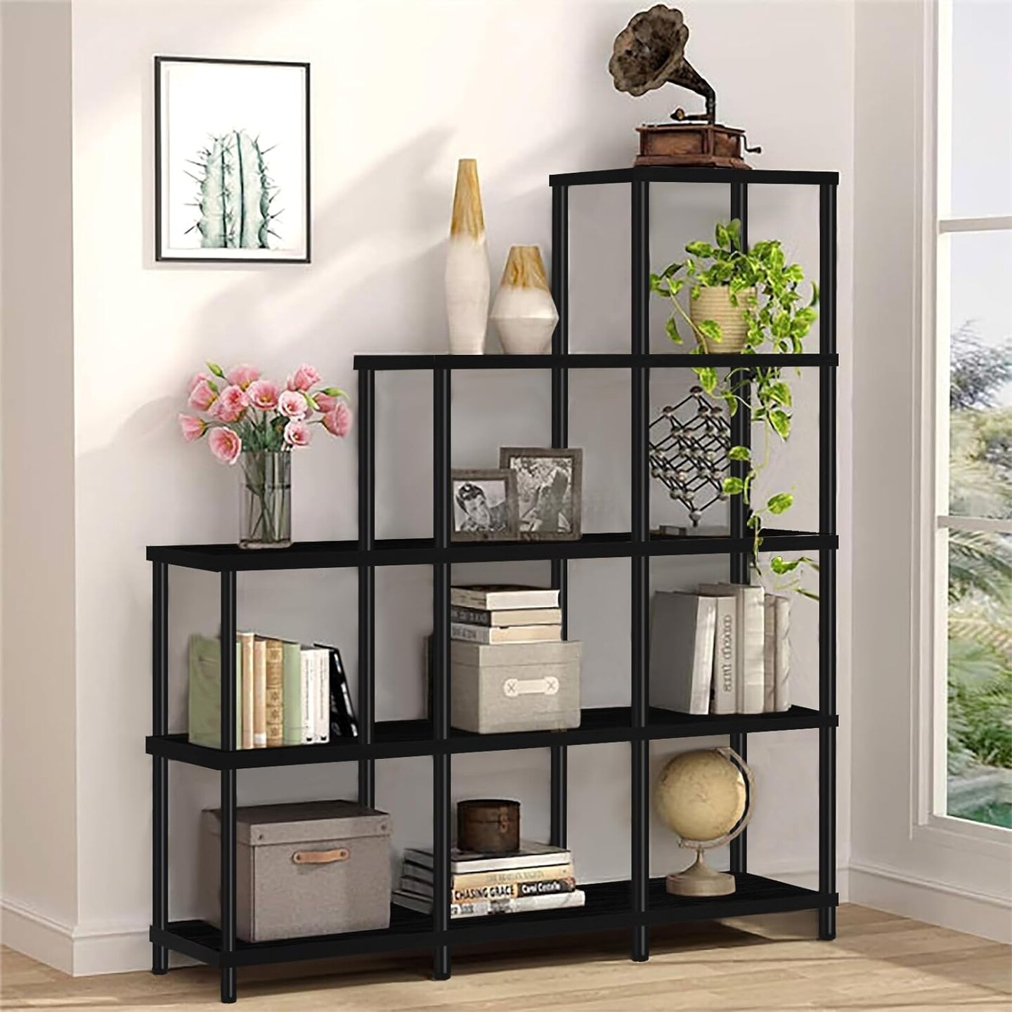 Rustic Display Open Shelf Storage Organizer