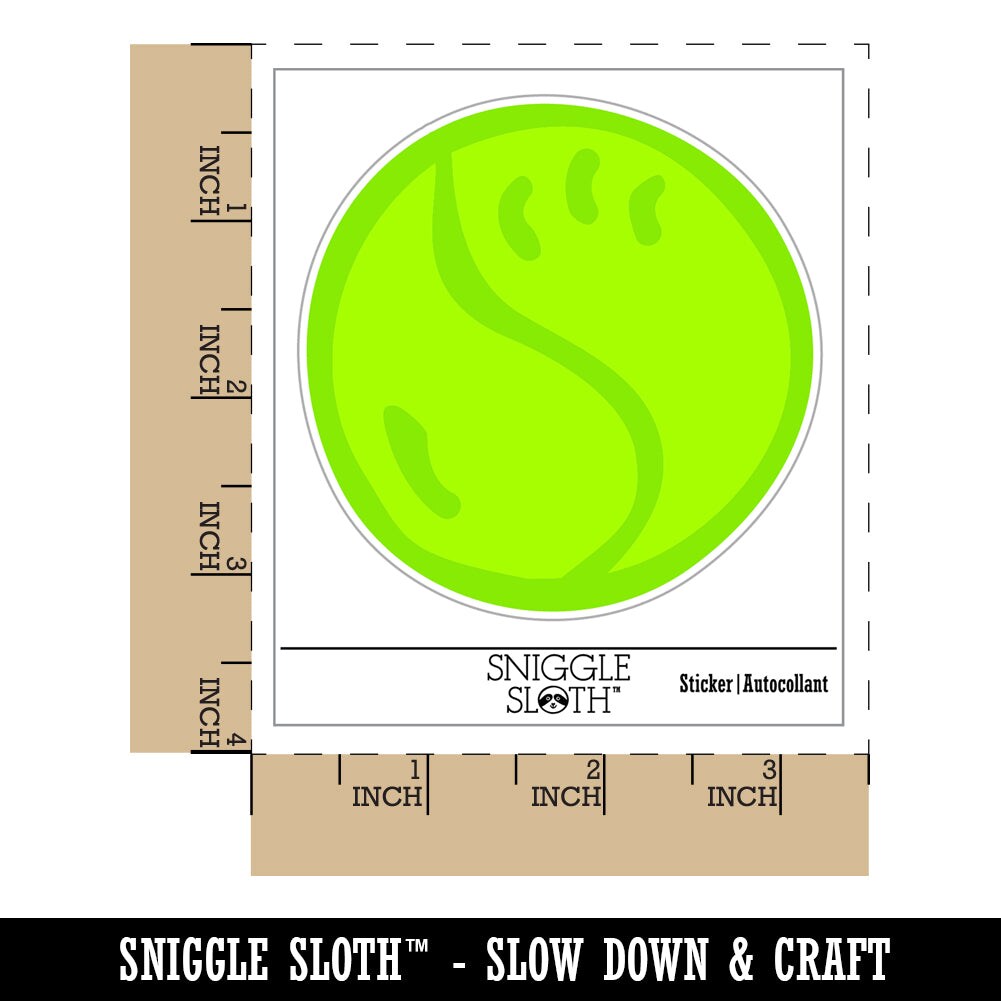 Tennis Ball Cute Waterproof Vinyl Phone Tablet Laptop Water Bottle Sticker Set - 5 Pack