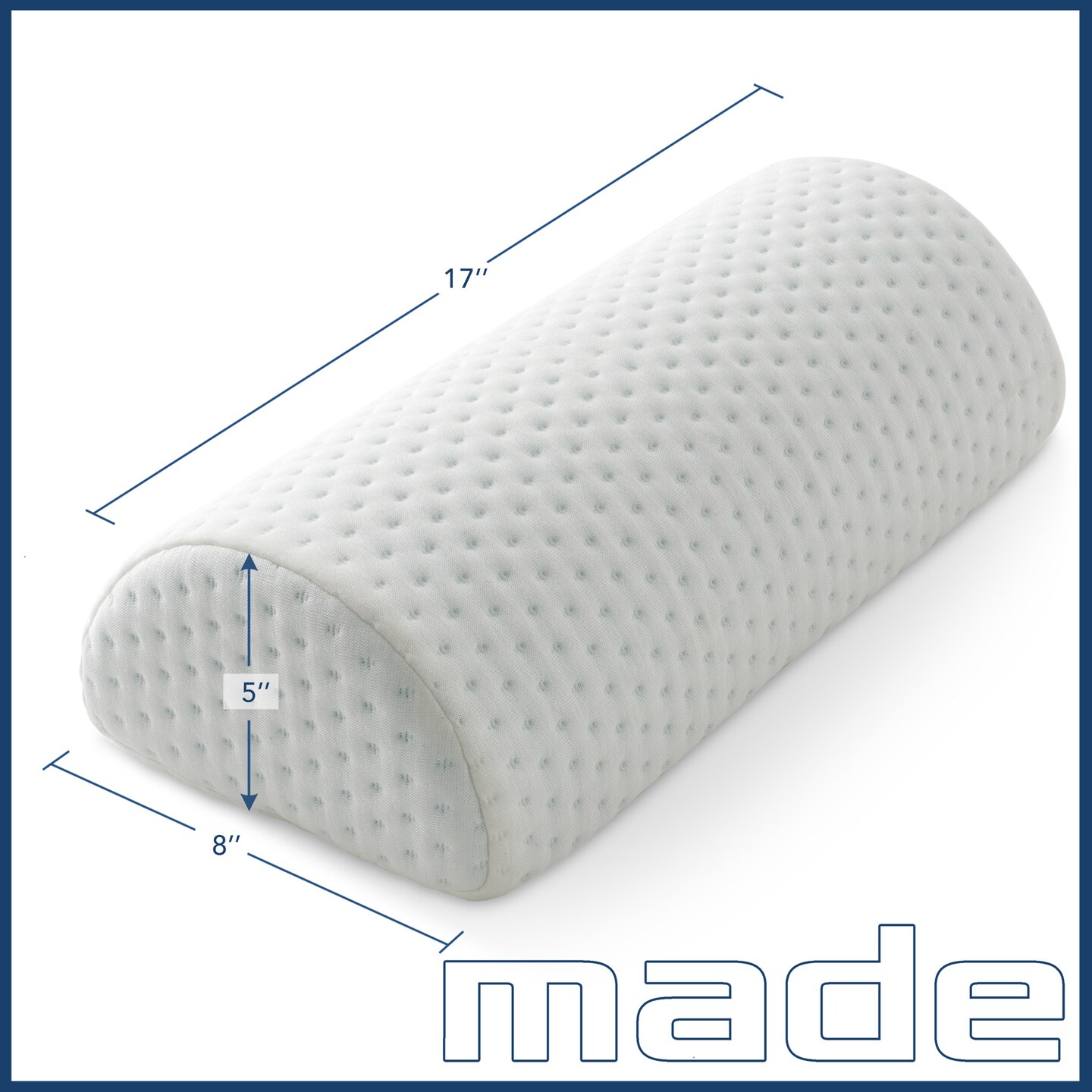 Made Medical Memory Foam Pillow, Support for Neck, Legs, Back and Spine During Sleep