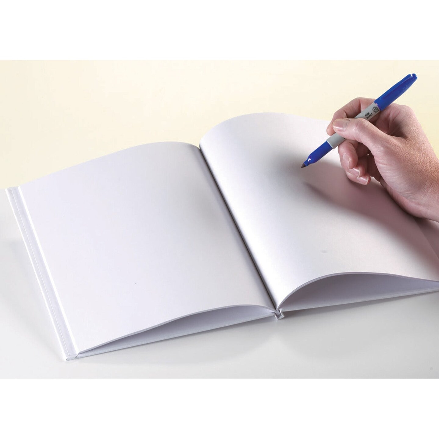Big Hardcover Blank Book, 8.5&#x22; x 11&#x22; Portrait, White, Pack of 6