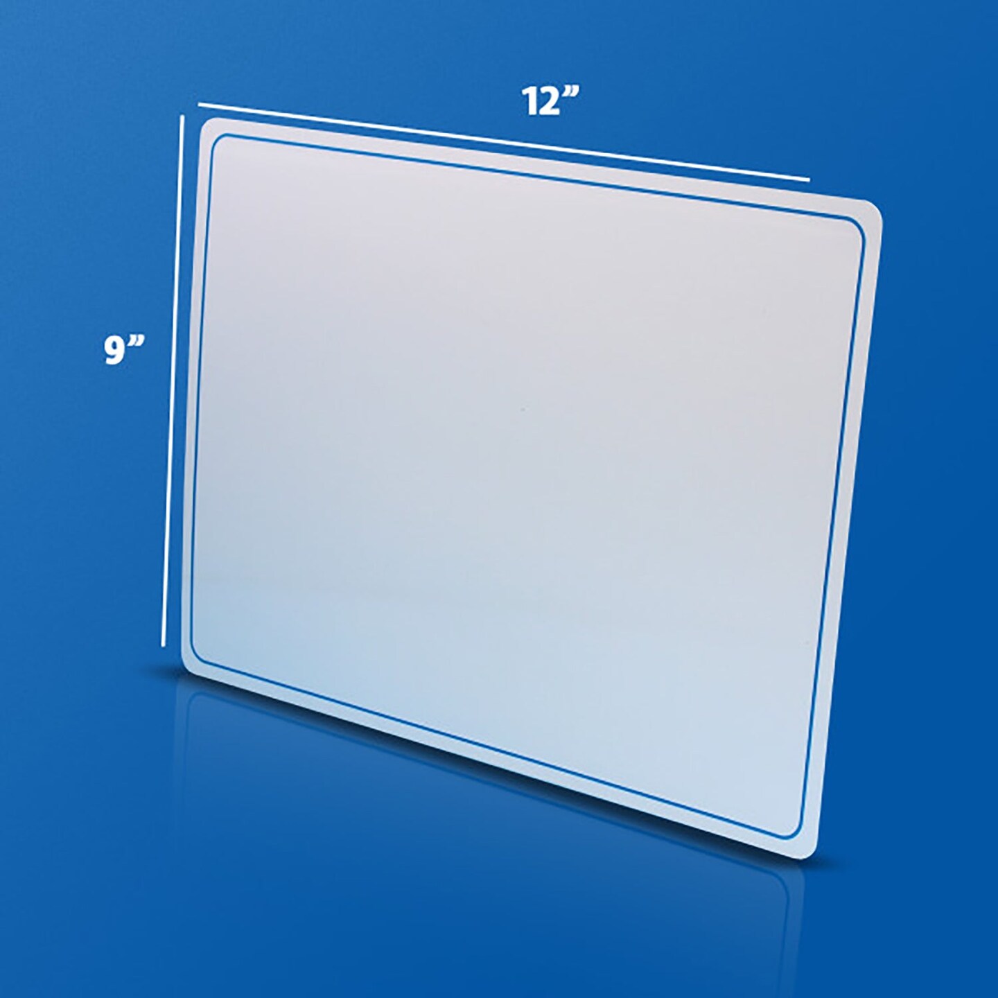 Dry Erase Learning Mat, Two-Sided Plain, 9&#x22; x 12&#x22;, Pack of 24