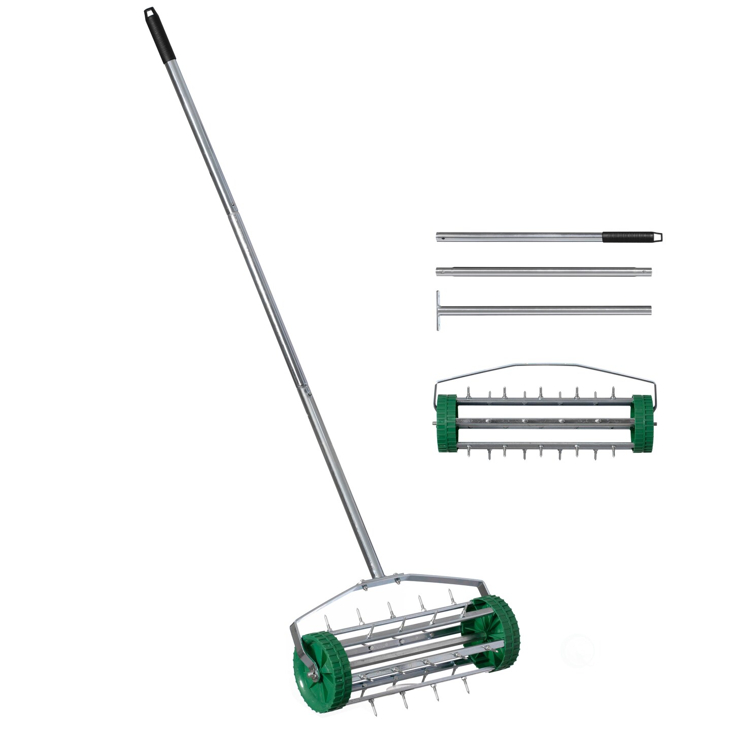 Gardenised Durable Rolling Spike Lawn Aerator with Sturdy Steel Handle and Sharp Metal Tines to Promote Thick Deep and Healthy