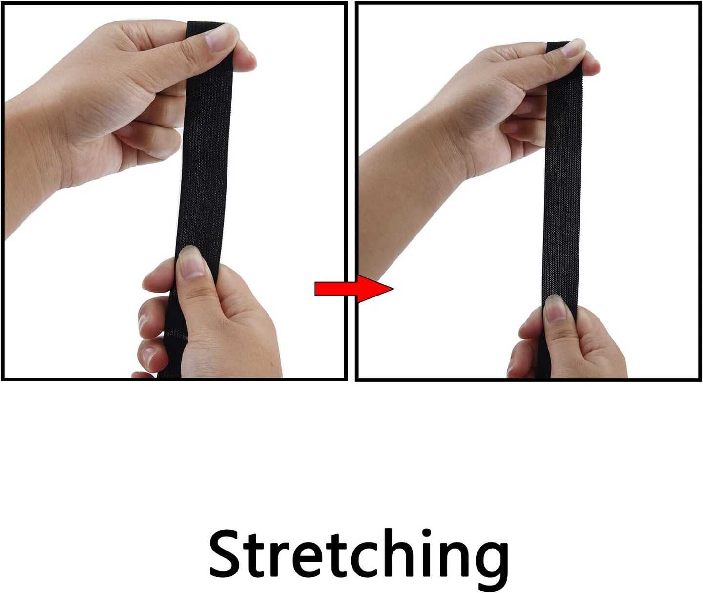 3 Rolls Sewing Stretch Elastic Band Spool, 3/5, 1, 1-1/2 Inch in Width, 5.5 Yards/Roll (Black)