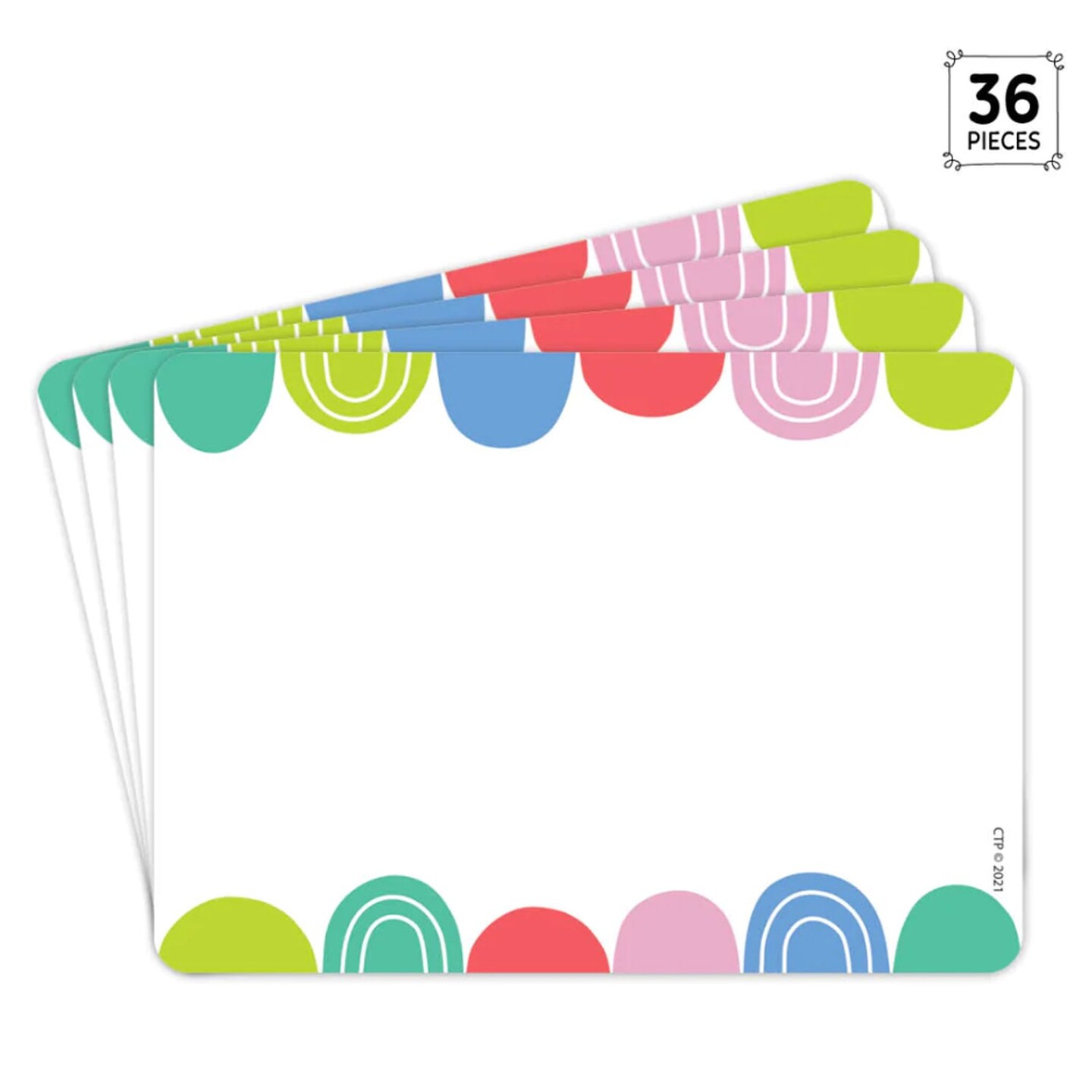 Rainbow Drops Labels, 3-1/2&#x22; x 2-1/2&#x22;, 36 Per Pack, 6 Packs
