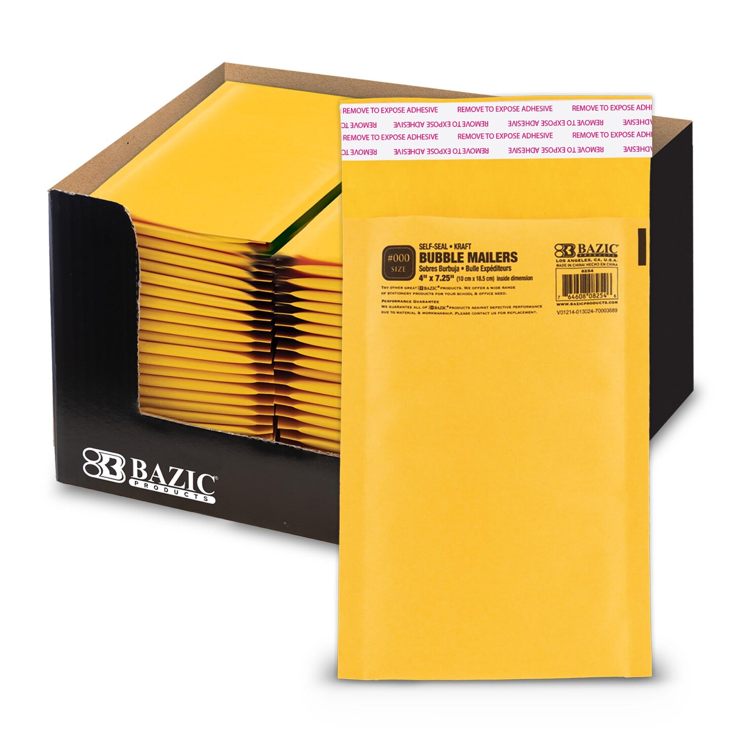 BAZIC Self-Seal Bubble Mailers (#000) 4&#x22; X 7.25&#x22;