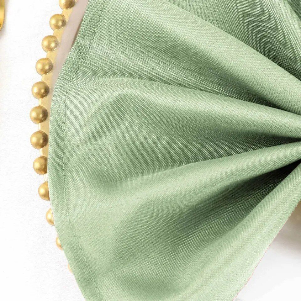 25 pcs Sage Green Polyester 17x17&#x22; TABLE NAPKINS