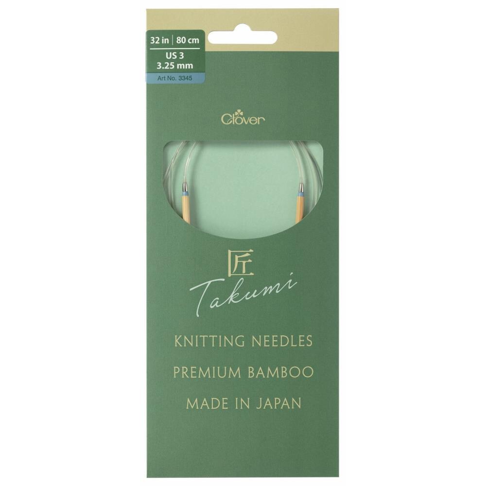 Clover Takumi PRO 32" (60cm) Bamboo Circular Knitting Needles