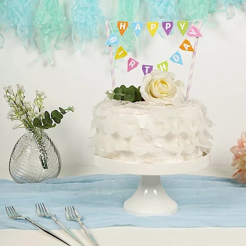 Lavender Happy Birthday Cake Topper Banner Set