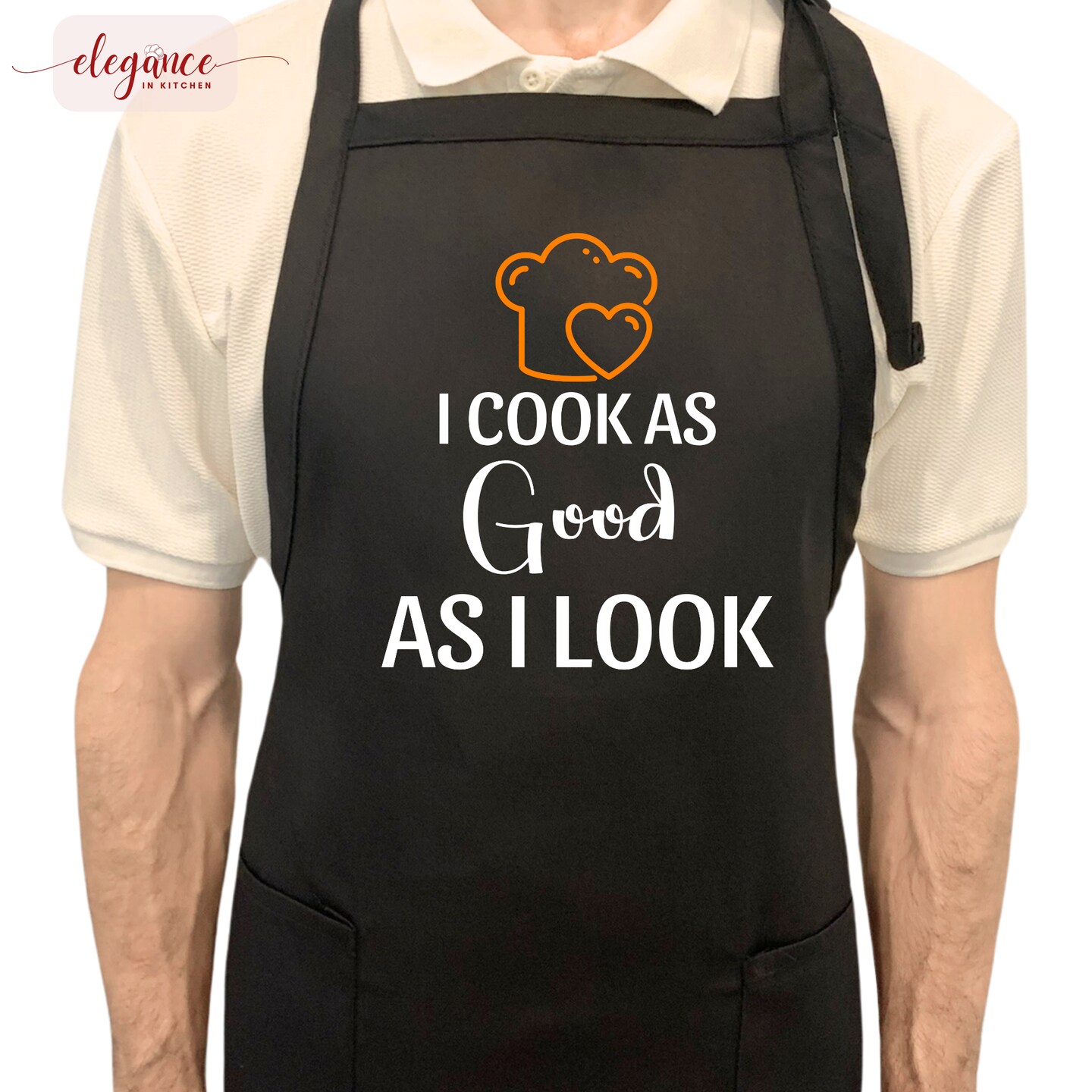 I Cook As Good As I Look Funny Dad Apron, First Time Dad Fathers Day Gift, Grilling Apron with Pockets, Gift For Grandpa - image7