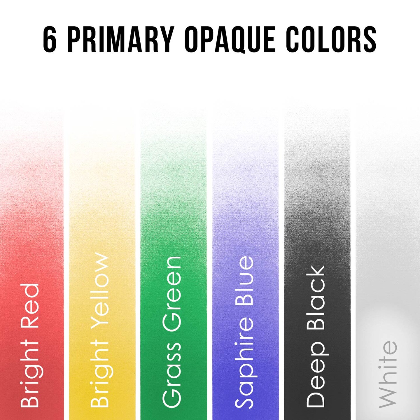 6 Color Starter Acrylic Airbrush Paint Set; Primary Opaque Colors plus Reducer &#x26; Cleaner, 1 oz. Bottles